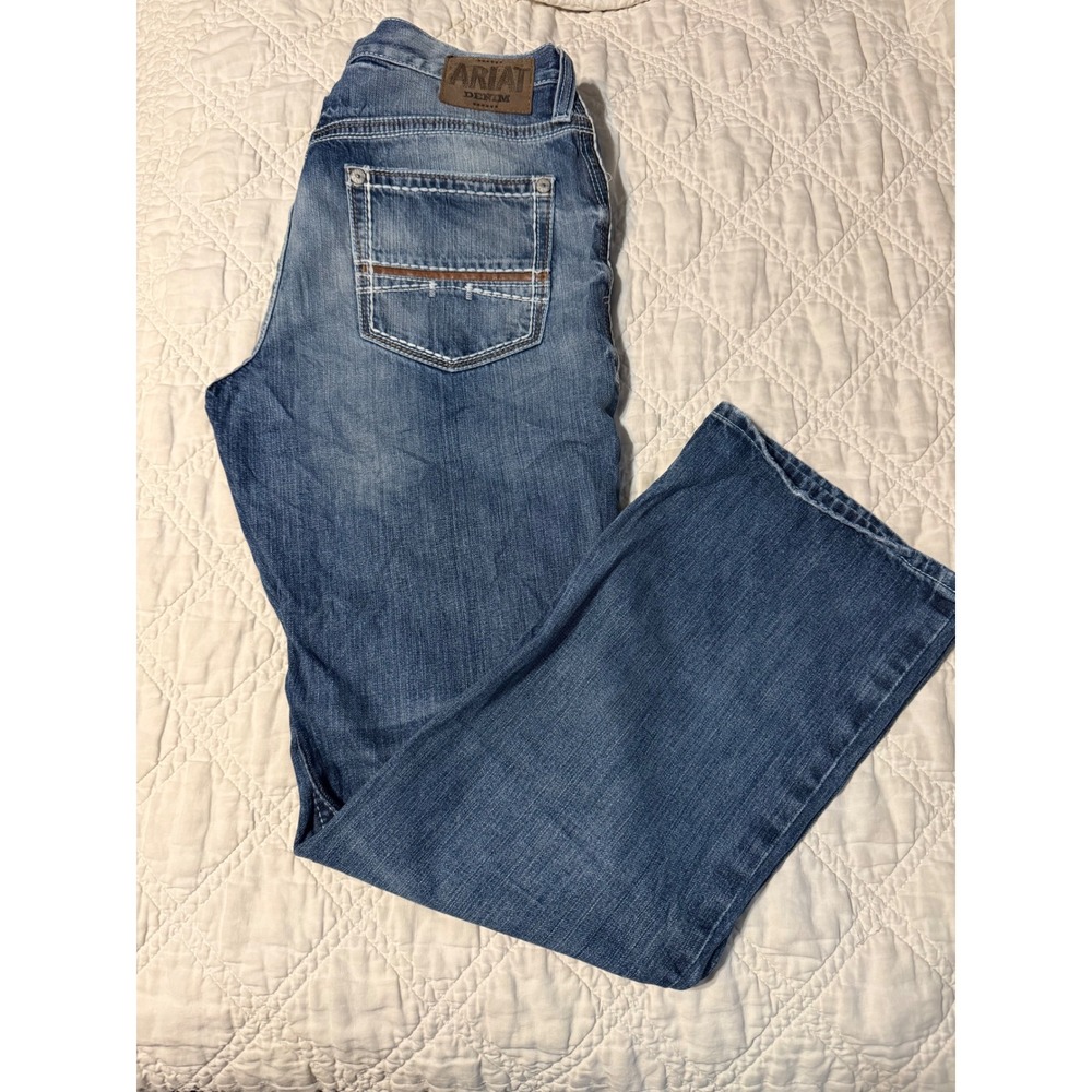 Ariat Coltrane Boot Jeans Mens 34x34 Blue Denim Low Rise Relaxed